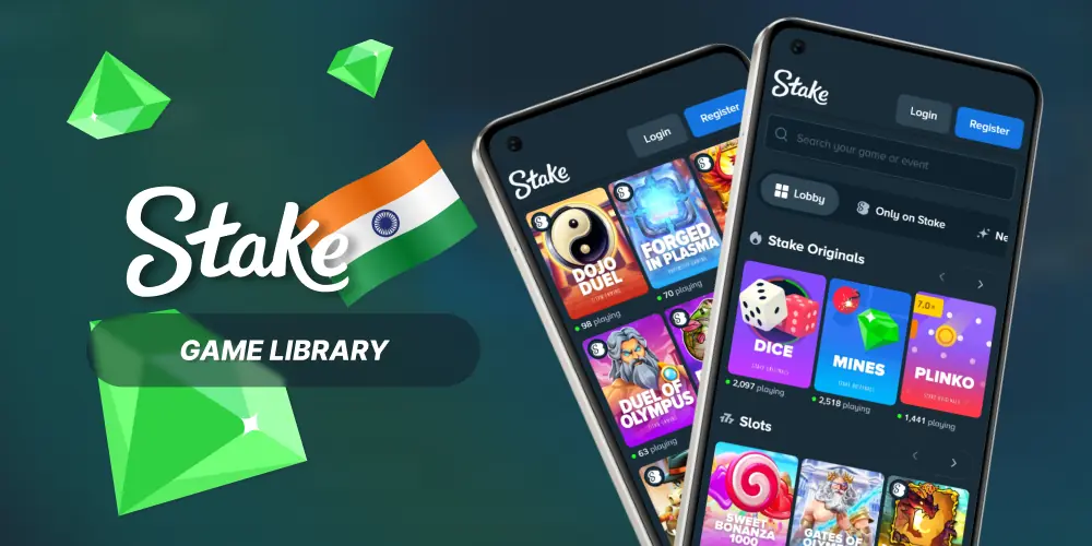 Casino games available on Stake App India