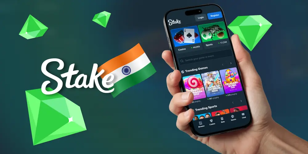 Play casino games and sports betting on Stake mobile app in India